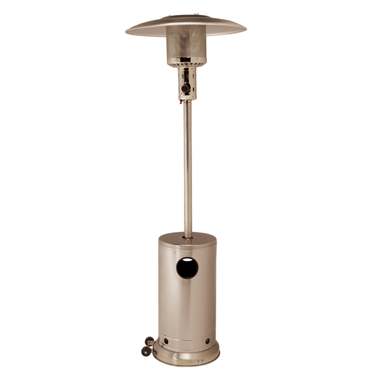 Outdoor Gas Patio Heater With Silver Powder Coat Gasmate NZ