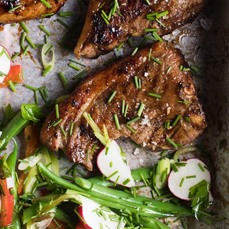 Sticky Glazed Lamb Loin Chops