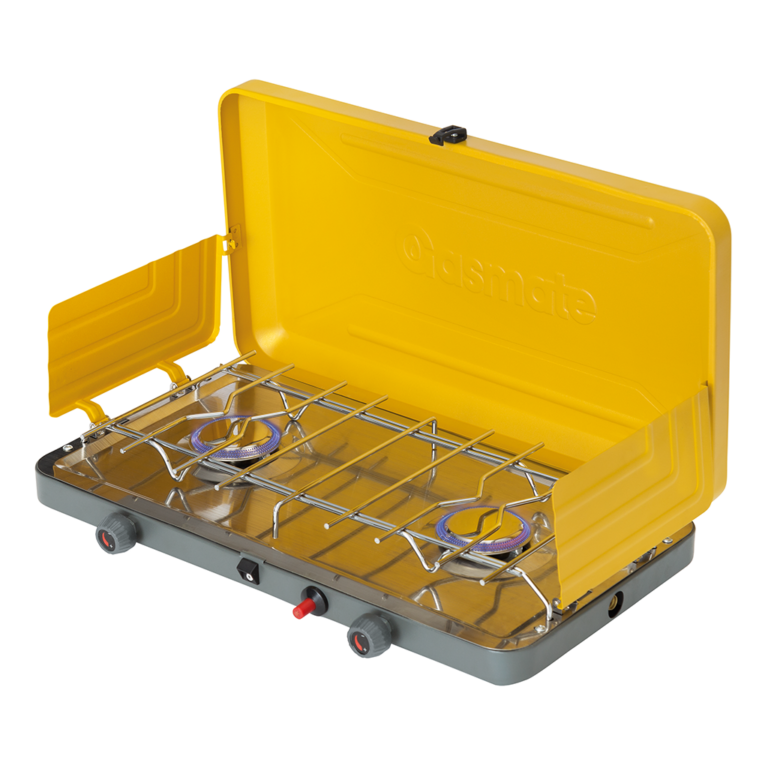 2 Burner LPG Camping Stove Gasmate Camp & Tramping Gas Products