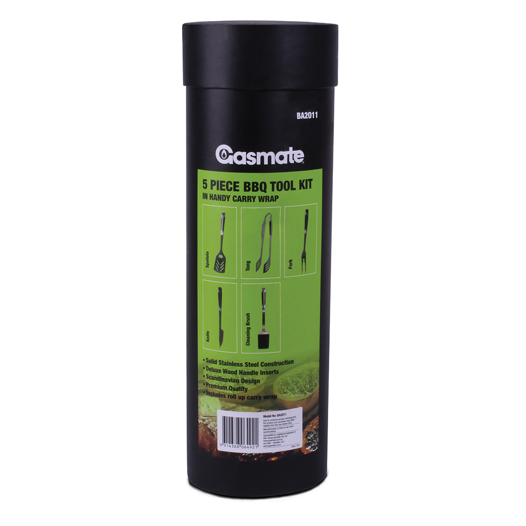 GASMATE DELUXE 5 PCE BBQ TOOL KIT Gasmate