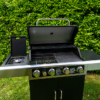 gasmate quasar 4 burner gas bbq insitu open GM172 202