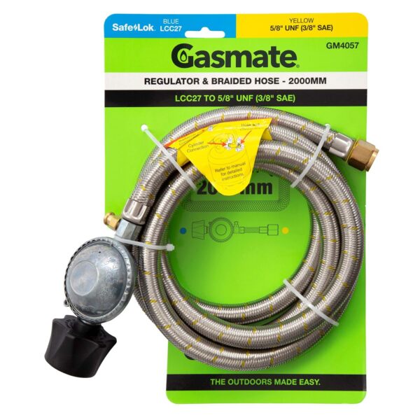 gasmate hose regulator braided pack GM4057