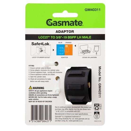gasmate connector lcc27 f to 3 8 19 bspp GM40311
