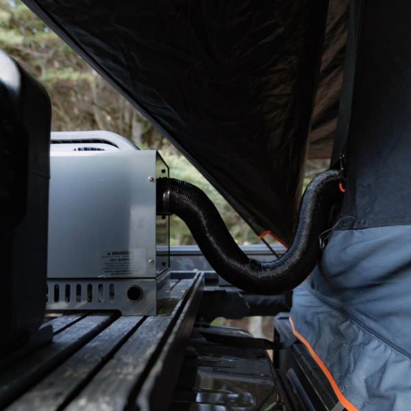 gasmate diesel heater front with roof tent