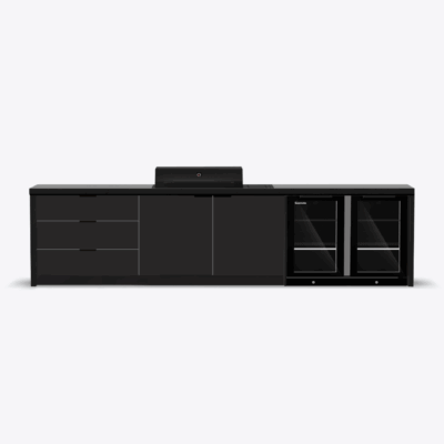 gasmate cabinex hooded phoenix double drawer fridge 1 black